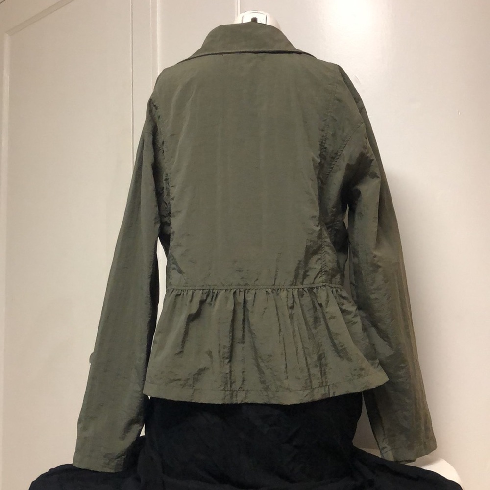 Indige Olive Green 3-Button Lightweight Peplum  Jacket Size M - Picture 3 of 12
